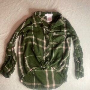 Tommy Bahama Kids Green Plaid Button Down Shirt